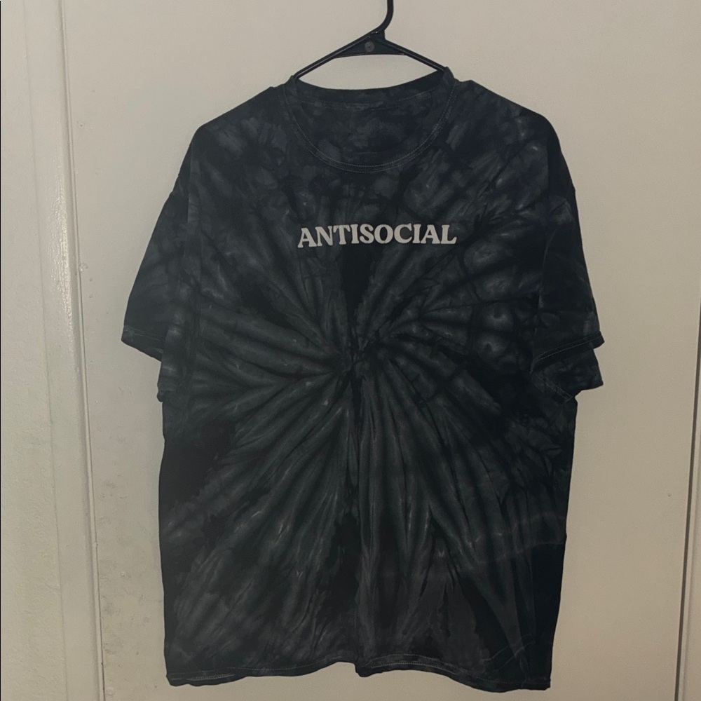 Tie-Dye "ANTISOCIAL" Short Sleeve Tee